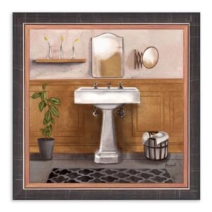 Lukisan Dekorasi Kamar Mandi Bathroom Frame Art Prints - Serene Bath 2