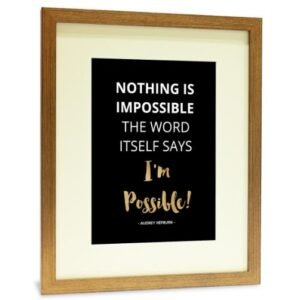 Typography Wall Art Motivasi / Inspirasi - Nothing Is Impossible