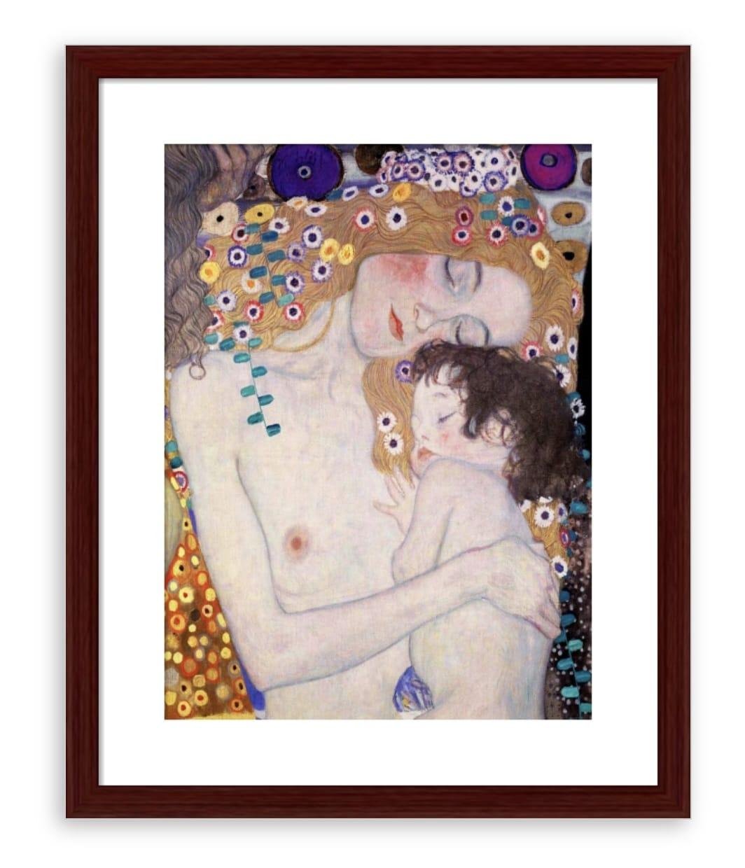 Frmaed Art Prints / Wall Decor - Le Tre Eta Della Donna By Gustav Klimt