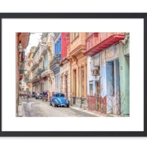 Lukisan / Framed Art Prints / Gambar Jalanan Kota - Vintage car on street of Havana