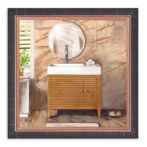 Lukisan Dekorasi Kamar Mandi Bathroom Frame Art Prints -Marble Bath 2